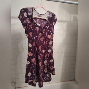 Kimchi Blue Purple Floral Lace Dress